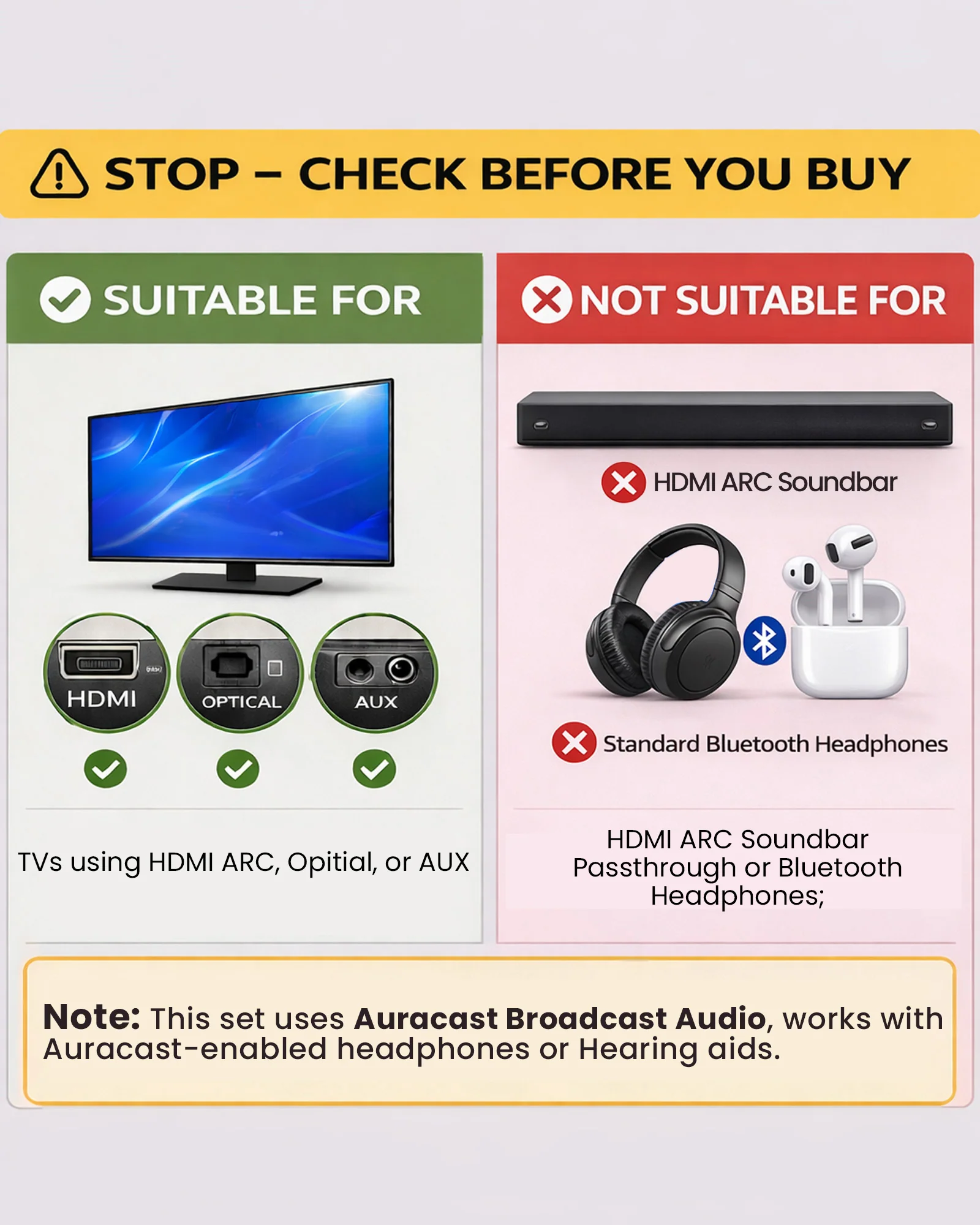 Duet Aura | Dual Auracast TV Headphones System - Image 3