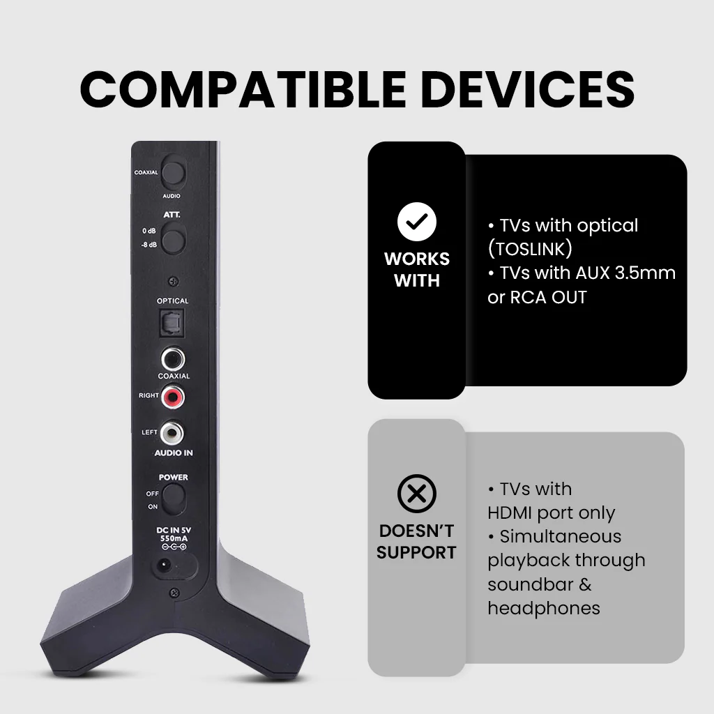 HT280 | 2.4G Wireless TV Headphone System - Image 3