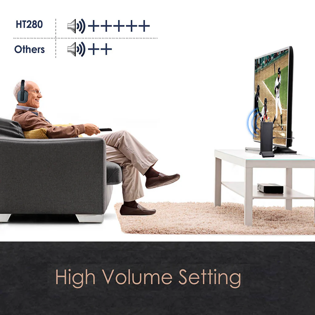 HT280 | 2.4G Wireless TV Headphone System - Image 5
