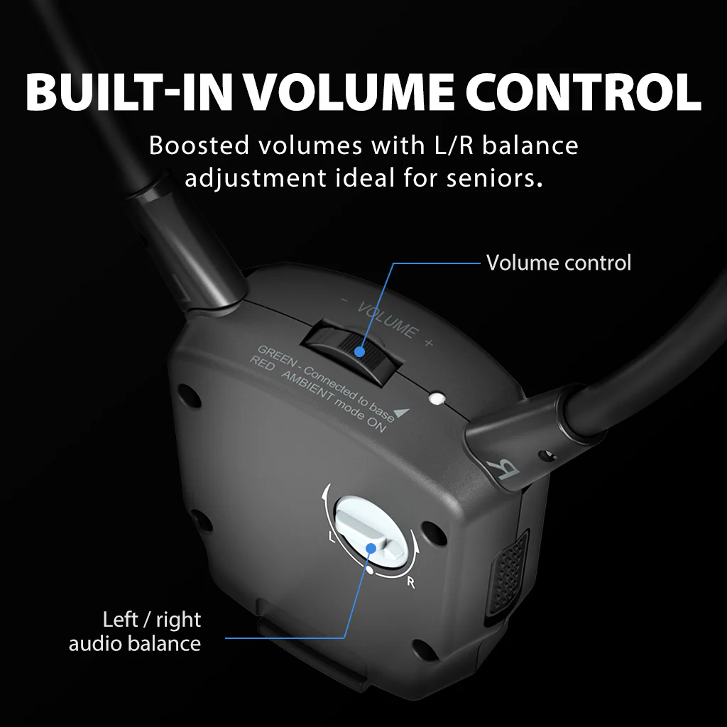 HT381 | Wireless Sound Amplifying Headphones Set for TV - Image 5