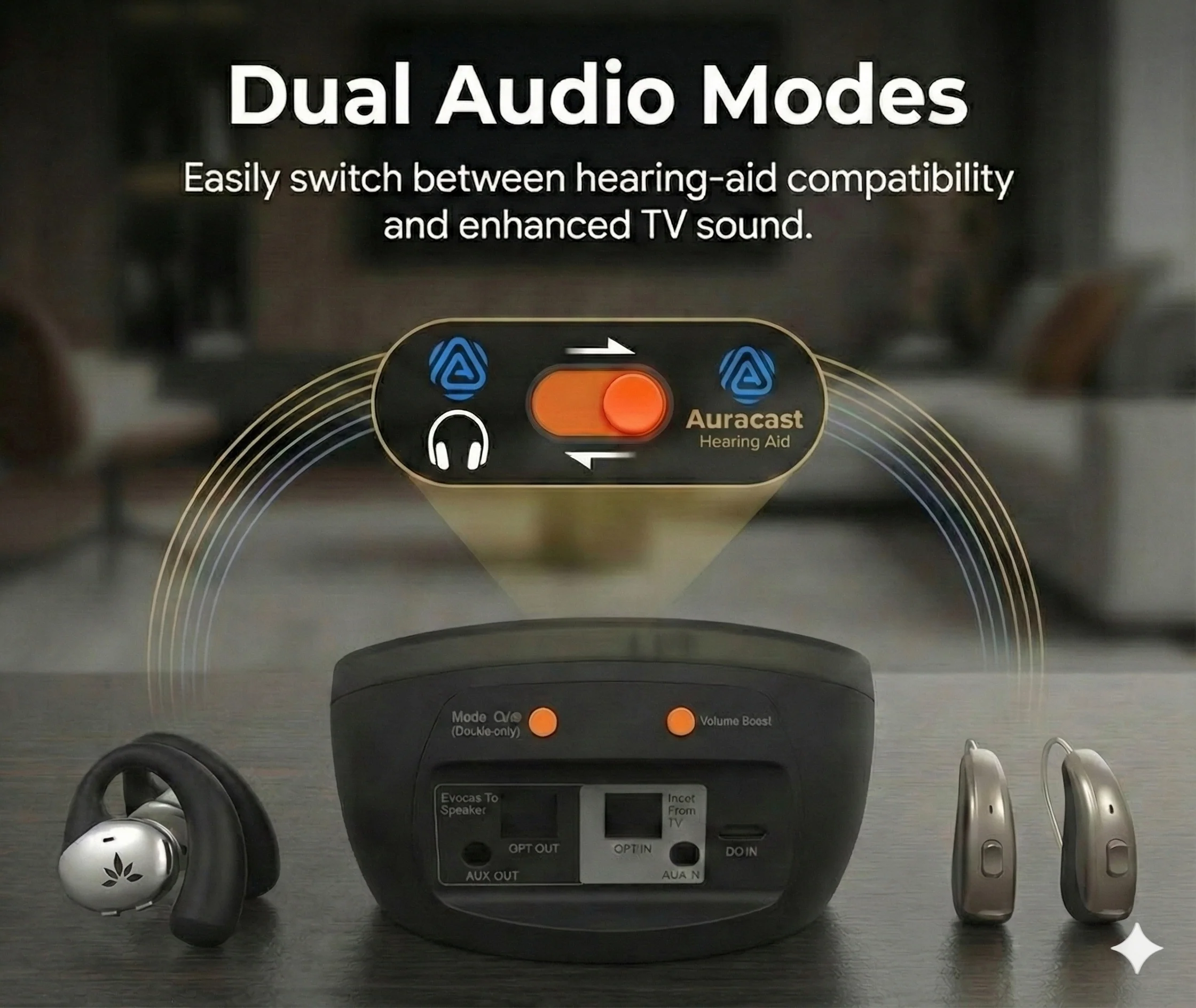 Medley Pebble 2 | Open-Ear Auracast TV Earbuds Set - Image 4