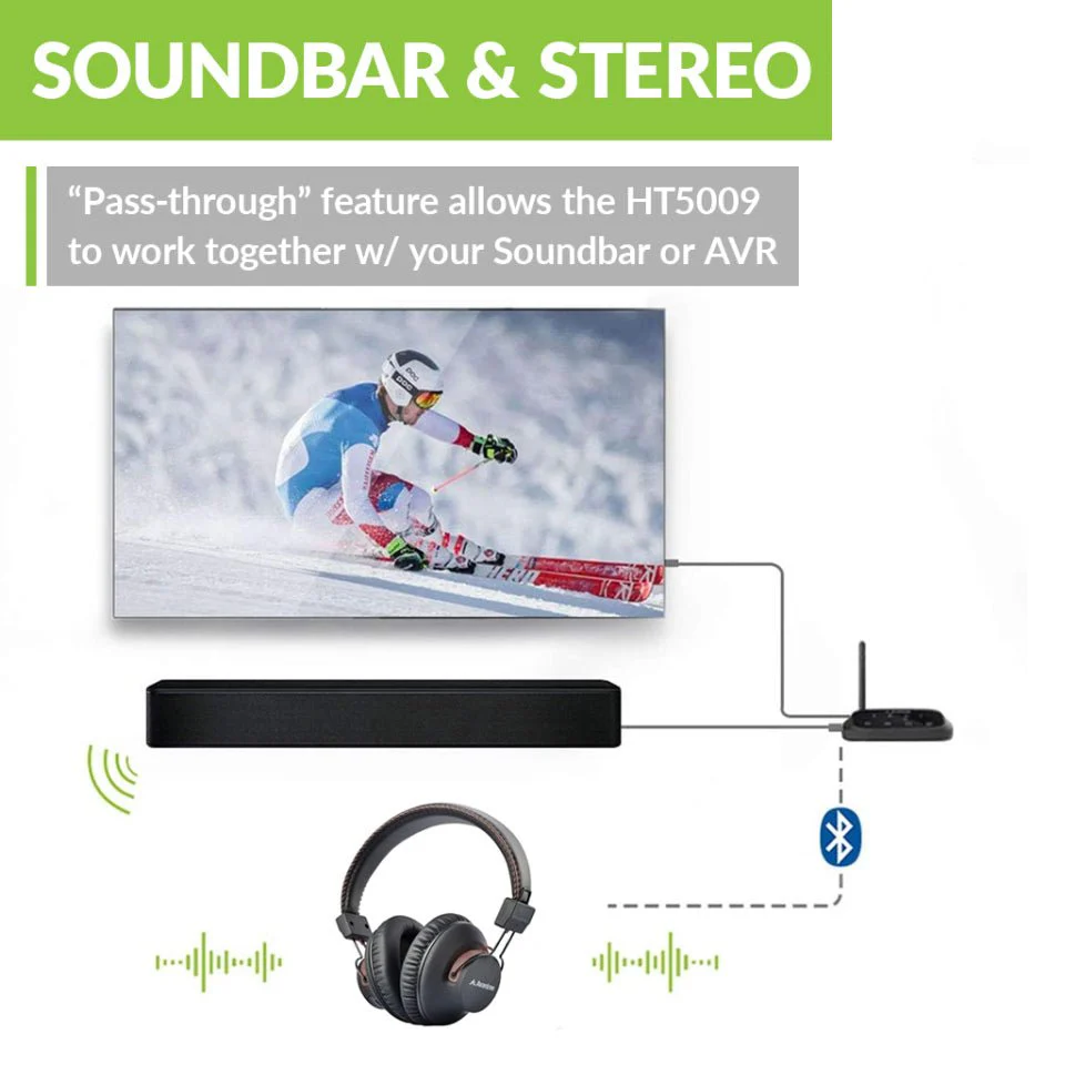 HT5009 | Wireless Headpones for TV with Transmitter - Image 3