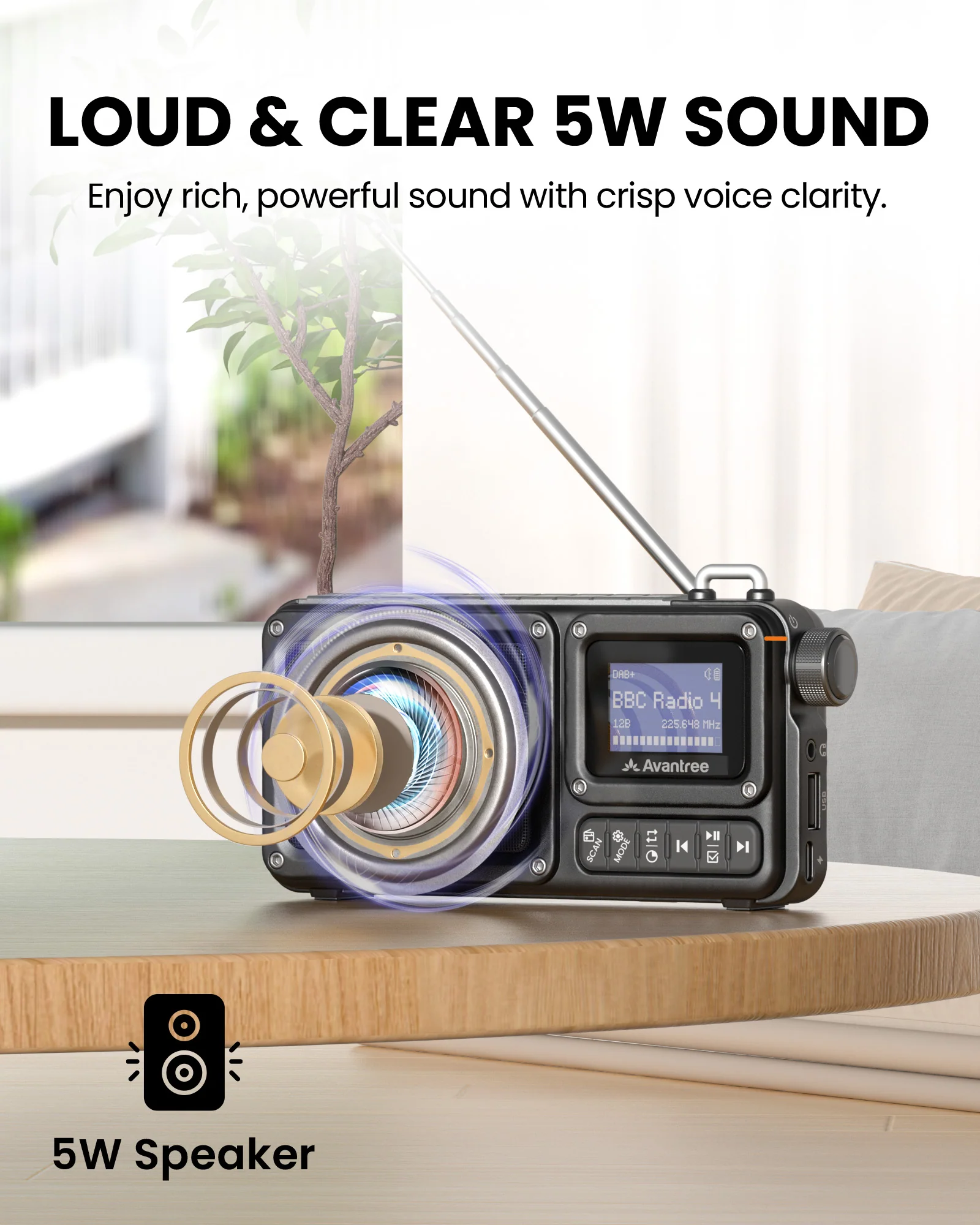 SP851-DAB | DAB+/FM Digital Radio w/ Bluetooth 6.0 - Image 3