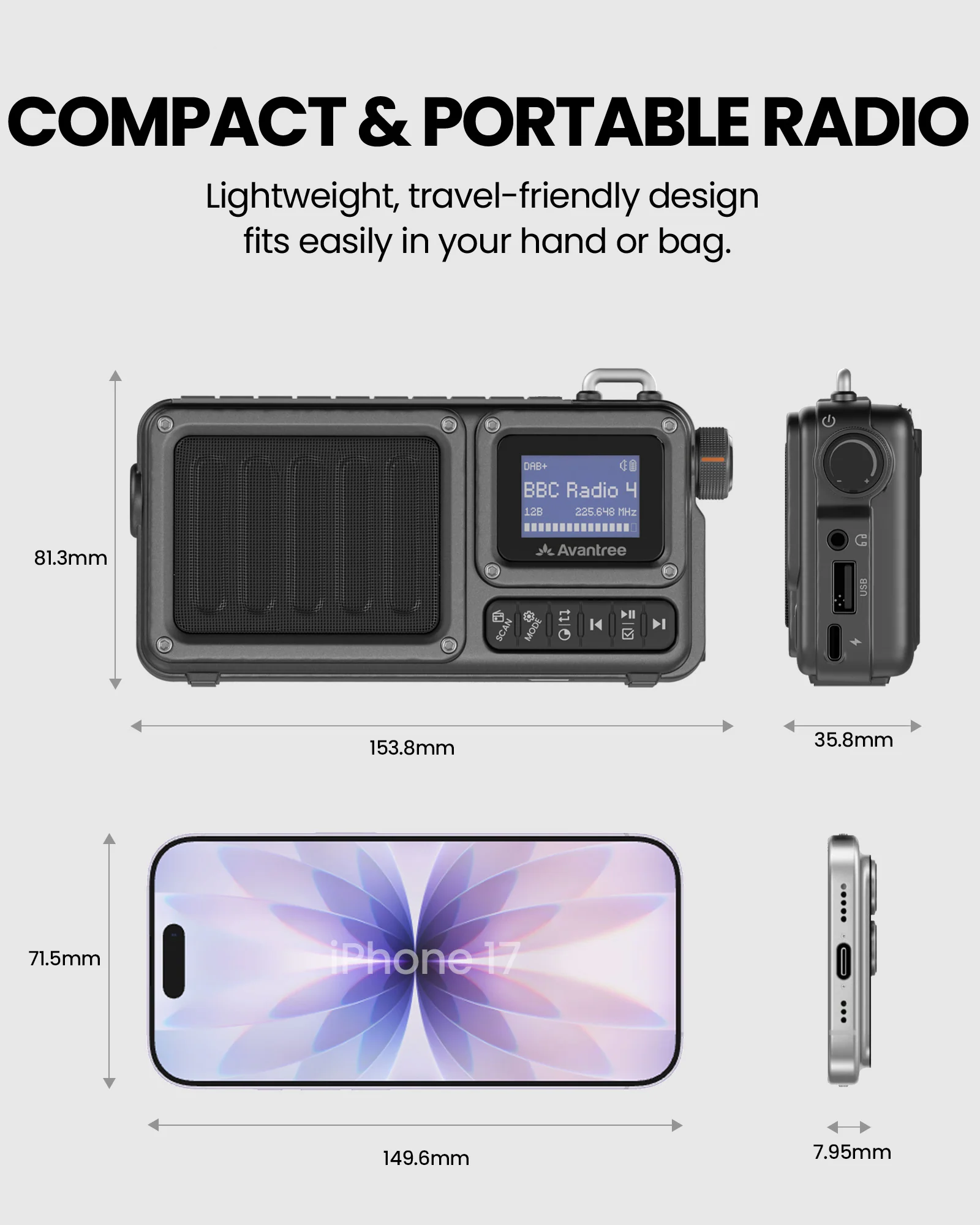 SP851-DAB | DAB+/FM Digital Radio w/ Bluetooth 6.0 - Image 7